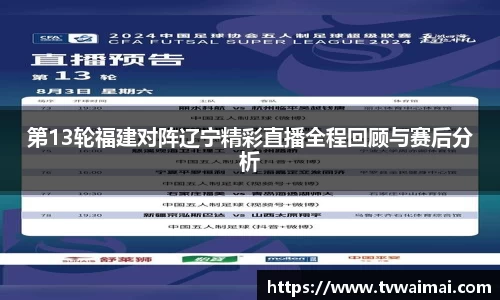 第13轮福建对阵辽宁精彩直播全程回顾与赛后分析